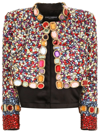 Dolce & Gabbana Mikado Evening Jacket With Embroidery In Black