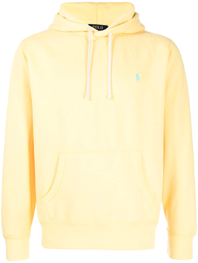 Polo Ralph Lauren Pony Fleece Hoodie In Yellow