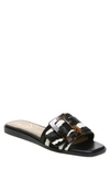 Sam Edelman Women's Inez Buckle Flat Sandals Women's Shoes In Ivory/black