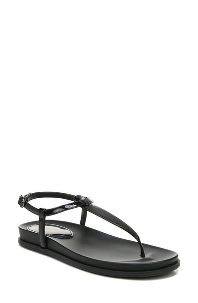 Sam Edelman Women's Naomi T-strap Footbed Sandals Women's Shoes In Black/ Black