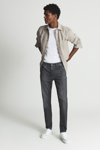 Reiss Washed Grey Slim Fit Washed Jeans In Washed Grey