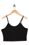 Bp. Stretch Organic Cotton Crop Camisole In Black