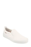 Taos Rubber Soul Slip-on Sneaker In White Canvas