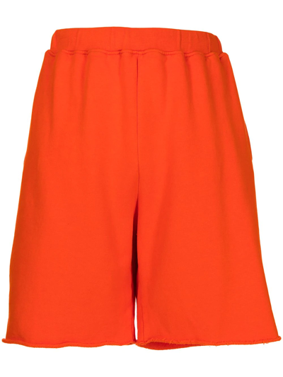 Aries Temple Logo-print Track Shorts In Orange