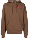 Icecream Signet Logo-print Cotton-jersey Hoody In Braun