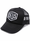 Deus Ex Machina Logo-patch Trucker Cap In Schwarz