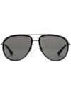Gucci Aviator Frame Sunglasses In Black
