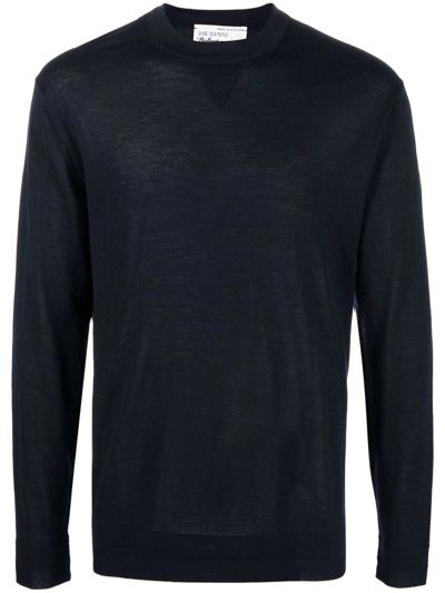 Ballantyne Fine-knit Cashmere Jumper In Blue