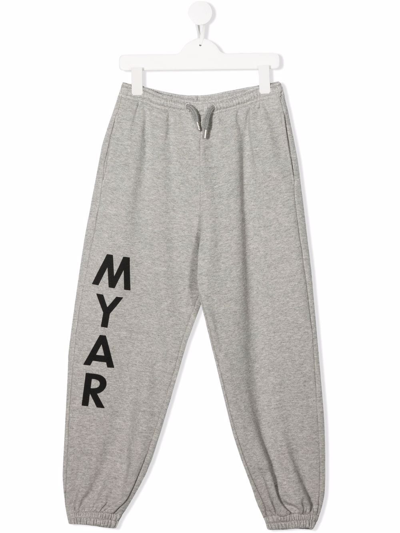 Myar Kids' Elasticated Track Trousers In Grey