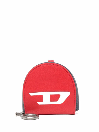 Diesel Poke Faux-leather Coin Case In Rot