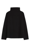 Eileen Fisher Textured Crewneck Organic Linen & Cotton Sweater In Black