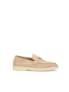 Loro Piana Summer Charms Walk Suede Loafers In Beige