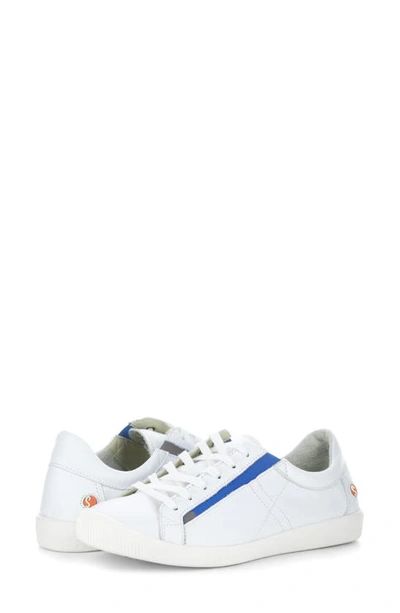 Softinos By Fly London Iddy Trainer In 000 White/ Blue