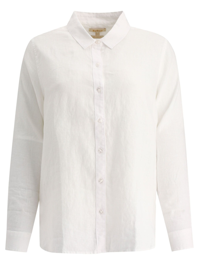 Barbour Marine Buttoned Long Sleeved Shirt In White