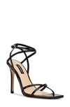 Nine West Women's Tidle Ankle Strap Dress Sandals Women's Shoes In Black Patent