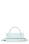 Jacquemus Le Chiquito Long Croc-embossed Top Handle Bag In Light Blue