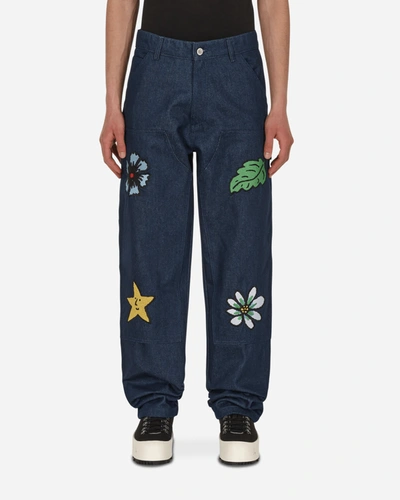 Sky High Farm Embroidered Workwear Denim Pants In Blue