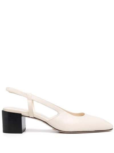 Aeyde Alicia Slingback Pumps In White