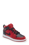 Jordan Nike Air  1 Mid Se Basketball Sneaker In Gym Red/ Black/ White