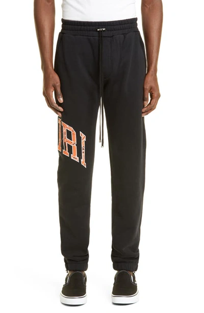 Amiri Bandana Sweatpant Black And Orange