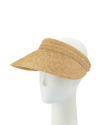 Helen Kaminski Kirsten Iconic Raffia Braid Visor In Charcoal