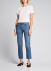 Totême Twisted Seam Denim Light Blue Wash In Washed Blue 405