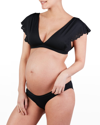 Cache Coeur Maternity Bloom 2-piece Bikini Set In Black