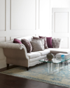 Haute House Duncan Sectional Sofa In Plum/silver/tan