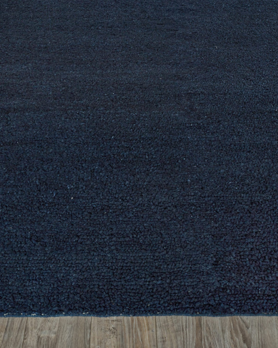 Exquisite Rugs Asheville Hand-loomed Rug, 10' X 14' In Navy Blue