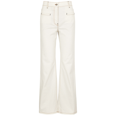 Jw Anderson Off-white Flared-leg Jeans In Off White