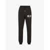 Bel-air Athletics College Relaxed-fit Tapered Cotton-jersey Jogging Bottoms In Black