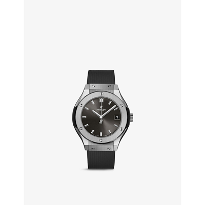 Hublot 581.nx.7071.rx Classic Fusion Rubber And Titanium Quartz Watch