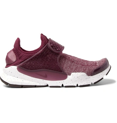Nike Sock Dart Flyknit Premium Sneakers, Bordeaux