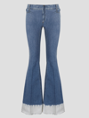 Stella Mccartney Women's Dip-dyed Stretch Mid-rise 70's Flared Jeans In Blue