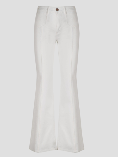 See By Chloé See By Chloe Embroidered Jeans In White