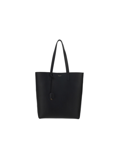 Saint Laurent Ysl Toy Shopping Tote Bag In Nero