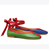Tory Burch Wrap Ballet In Green / Blue / Red