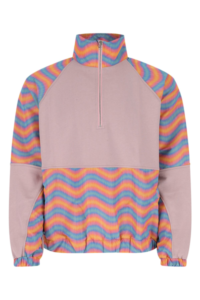Bluemarble Multicolor Cotton And Nylon Oversize Sweatshirt Multicoloured  Uomo Xl