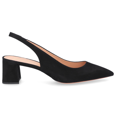 Santoni Slingback Pumps 70050 In Black