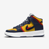 Nike Dunk High Up "michigan" Sneakers In Varsity Maize,university Red,white,midnight Navy