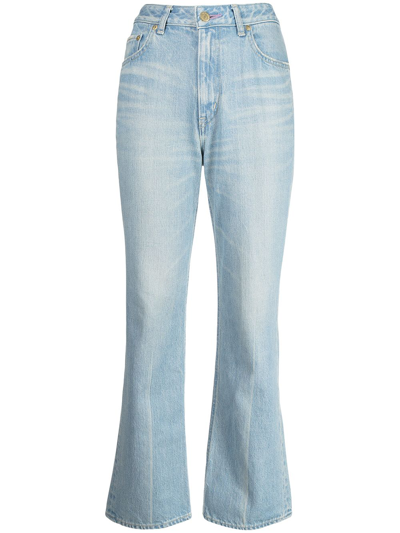 Tu Es Mon Tresor The Amethyst Flared Leg Jeans In Blue