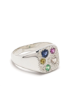 Bleue Burnham Silver Hanging Basket Signet Ring In Silver