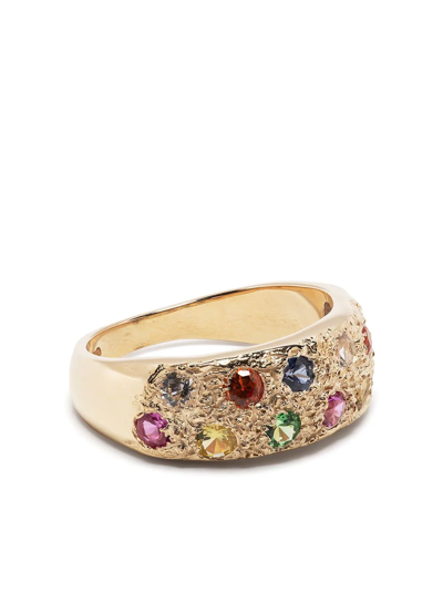 Bleue Burnham Riviera Mini Sapphire Ring In Gold