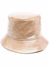Stand Studio Vida Faux Leather Luminous Bucket Hat In Neutrals
