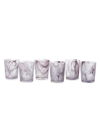 Fortessa Swirl 6-piece Double Old-fashioned Glass Set In Amethyst