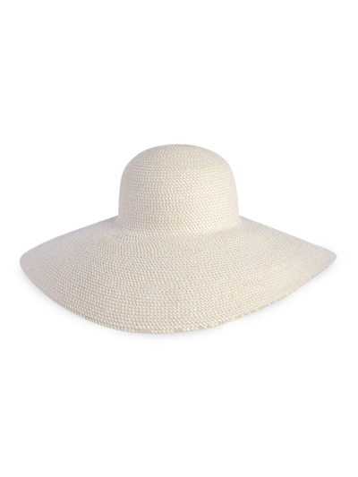 Eric Javits Floppy Sun Hat In White Mix