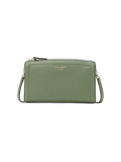 Kate Spade Small Knot Leather Crossbody Bag In Romaine