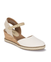 Baretraps Women's Ocean Platform Wedges Women's Shoes In Cream Canvas