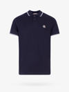 Moncler Piquet Cotton Polo Shirt - Atterley In Blue