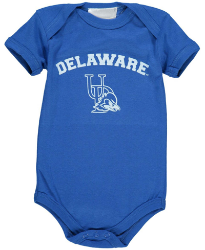 Two Feet Ahead Infant Boys And Girls Royal Delaware Fightin' Blue Hens Arch And Logo Bodysuit